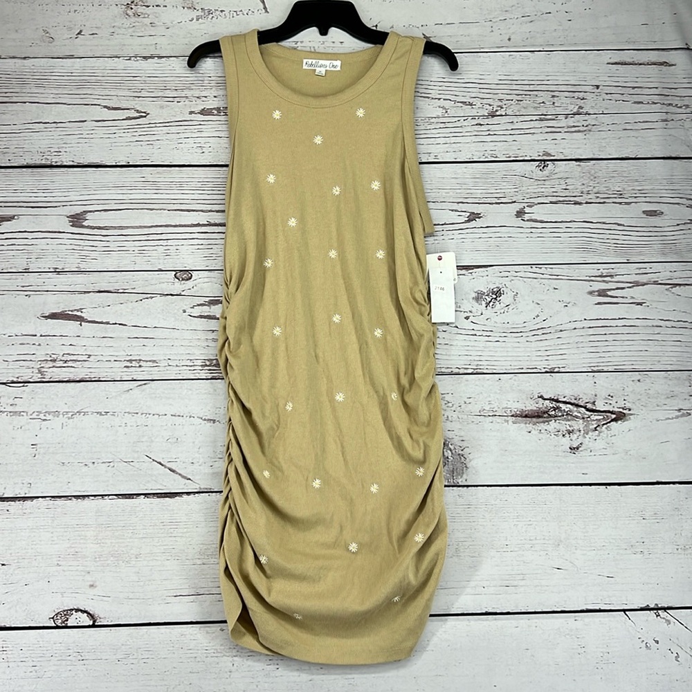 Rebellious One Juniors Embroidered Daisy Dress